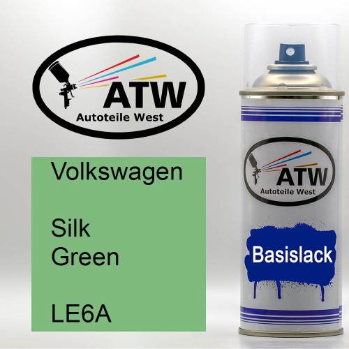 Volkswagen, Silk Green, LE6A: 400ml Sprühdose, von ATW Autoteile West.